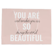 Inspiratie je bent zo mooi positief citaat groot cadeauzakje (Achterkant)