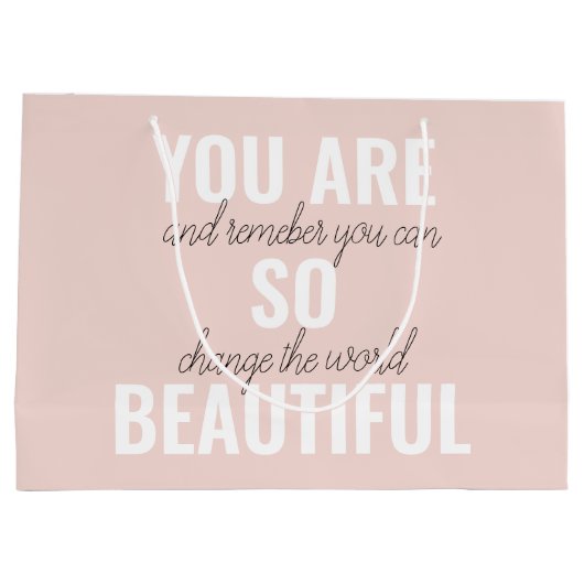 Inspiratie je bent zo mooi positief citaat groot cadeauzakje (Achterkant)