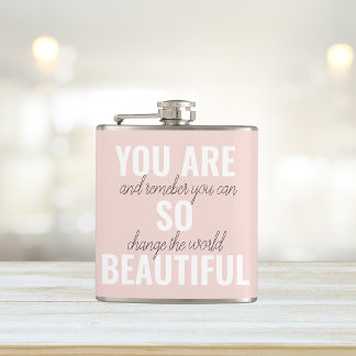 Inspiratie je bent zo mooi positief citaat heupfles