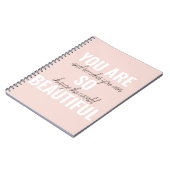 Inspiratie je bent zo mooi positief citaat notitieboek (Linkerzijde)