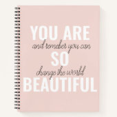 Inspiratie je bent zo mooi positief citaat notitieboek (Voorkant)