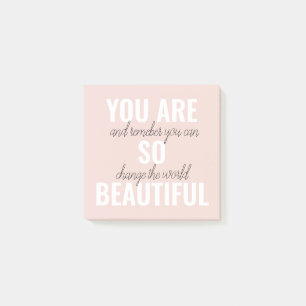 Inspiratie je bent zo mooi positief citaat  post-it® notes