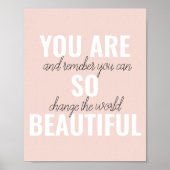 Inspiratie je bent zo mooi positief citaat poster (Voorkant)