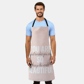 Inspiratie je bent zo mooi positief citaat schort (Gedragen)