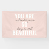 Inspiratie je bent zo mooi positief citaat spandoek (Horizontaal)