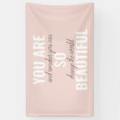 Inspiratie je bent zo mooi positief citaat spandoek (Verticaal)