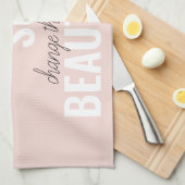 Inspiratie je bent zo mooi positief citaat theedoek (Quarter Fold)