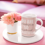 Inspiratie je bent zo mooi positief citaat tweekleurige koffiemok<br><div class="desc">Inspiratie je bent zo mooi positief citaat</div>