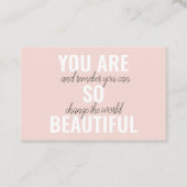 Inspiratie je bent zo mooi positief citaat visitekaartje (Voorkant)