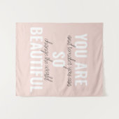 Inspiratie je bent zo mooi positief citaat wandkleed (Voorkant (horizontaal))