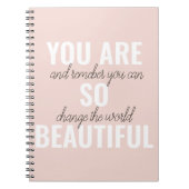 Inspiratie Je Bent Zo Mooi Positieve Spreuk Notitieboek (Voorkant)