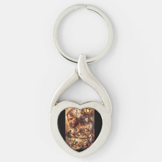 Inspiratie Jezus Christus Sleutelhanger – Heilige (Voorkant)