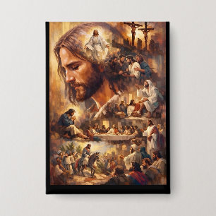 Inspiratie Jezus Christus Sleutelhanger – Heilige Button