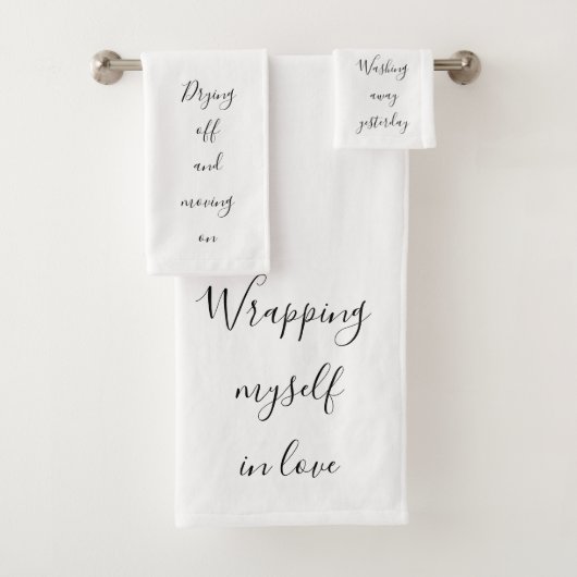 Inspiratie levenscyclus bevestigende offertes bad handdoek (Insitu)