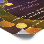 Inspiratie Liefdesbomen Paarse Trouwkaart Poster (Hoek)