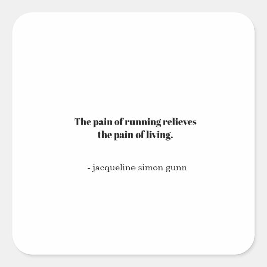 Inspiratie lopers  vierkante sticker (Voorkant)