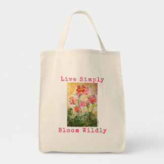 Inspiratie Lotus Floral Art Grocery Tas
