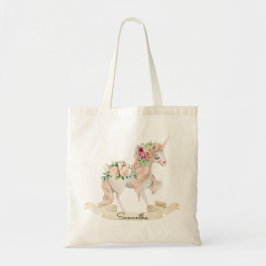 Inspiratie Magische Waterverf Unicorn Canvas tas