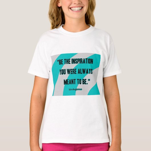 Inspiratie Meisje Wit Basic T Shirt (Voorkant)