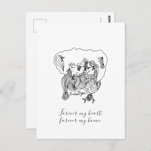 Inspiratie Moeder & Dochter briefkaart (Voorkant / Achterkant)