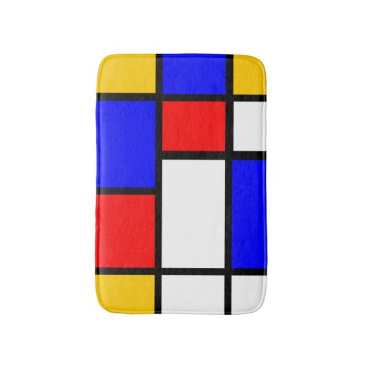 Inspiratie Mondrian Badmat (Voorkant Verticaal)