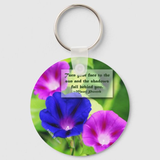 Inspiratie - Morning Glories Sleutelhanger (Voorkant)