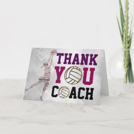 Inspiratie Netbal Coach Bedankkaart