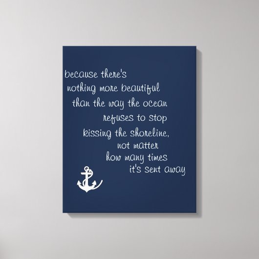 Inspiratie Ocean Quote Canvas Afdruk (Voorkant)