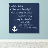 Inspiratie Ocean Quote Canvas Afdruk (Insitu (Houten vloer))
