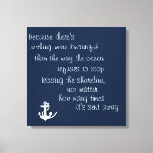 Inspiratie Ocean Quote Canvas Afdruk (Voorkant)