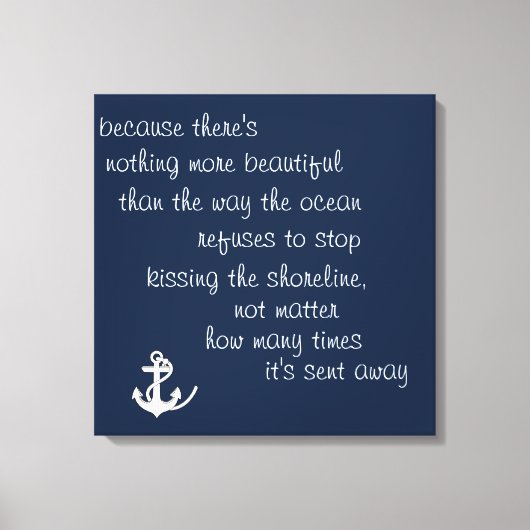 Inspiratie Ocean Quote Canvas Afdruk (Voorkant)