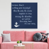Inspiratie Ocean Quote Canvas Afdruk (Insitu (Woonkamer))