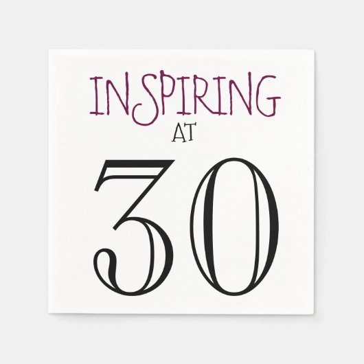 Inspiratie op 30-jarig feest servetten (Voorkant)