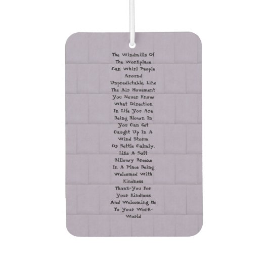 Inspiratie op de werkplek luchtverfrisser (Voorkant)