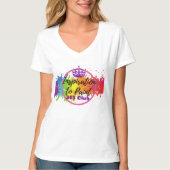 Inspiratie op Paint 365 Club Logo Dames V-Neck T-shirt (Voorkant)