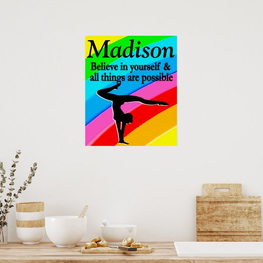 INSPIRATIE PERSONALISEERD GYMNASTICS POSTER (Keuken)
