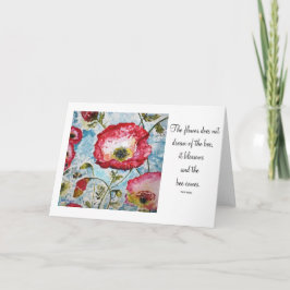 Inspiratie Poëzie Poppies Bee Art Kaart