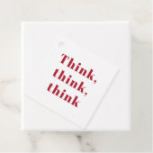 Inspiratie Positief Rood Denk Denk denk aan Citaat Bedankjes Labels (In situ)