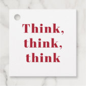 Inspiratie Positief Rood Denk Denk denk aan Citaat Bedankjes Labels (Voorkant)