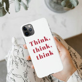 Inspiratie Positief Rood Denk Denk denk aan Citaat iPhone Hoesje