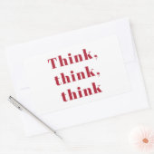 Inspiratie Positief Rood Denk Denk denk aan Citaat Rechthoekige Sticker (Envelop)