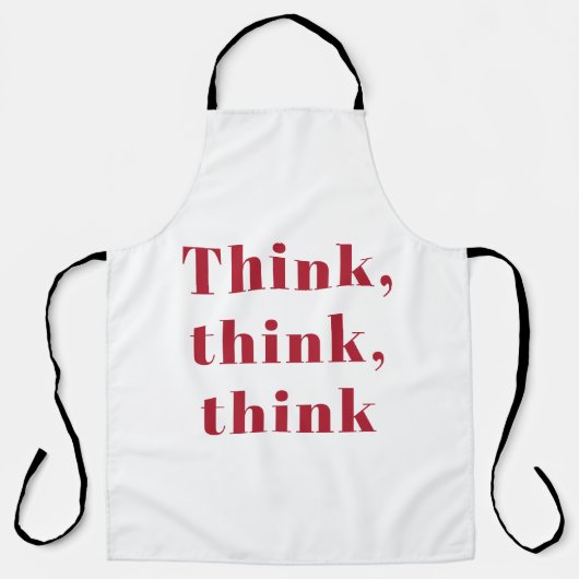 Inspiratie Positief Rood Denk Denk denk aan Citaat Schort (Voorkant)