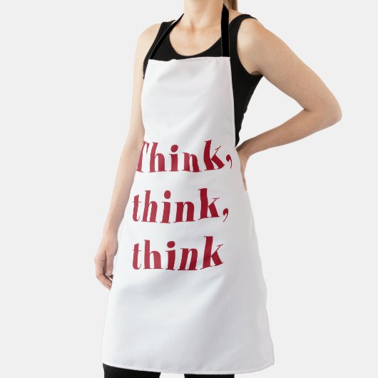 Inspiratie Positief Rood Denk Denk denk aan Citaat Schort (Insitu)