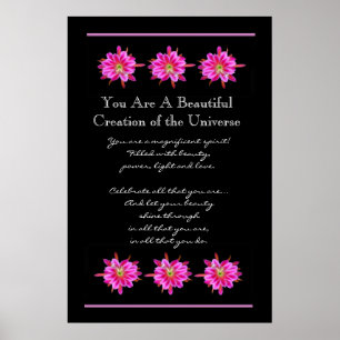 Inspiratie prachtige roze bloemen poster