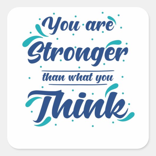 Inspiratie Quote Zelfwaarde Vierkante Sticker (Voorkant)