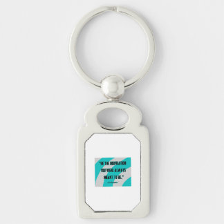 Inspiratie Rechthoek Metalen Sleutelhanger