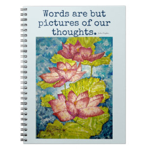 Inspiratie Roze Lotus Watercolor Kunst Notitieboek