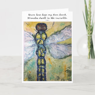 Inspiratie Rumi Quote Dragonfly Art Wenskaart Kaart