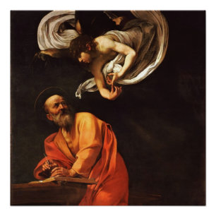 Inspiratie Sint Matthew Caravaggio schilderkunst Perfect Poster