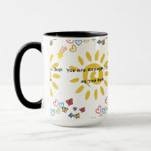 Inspiratie Sun & Vlinders Doodle Patroon Com Mok (Links)